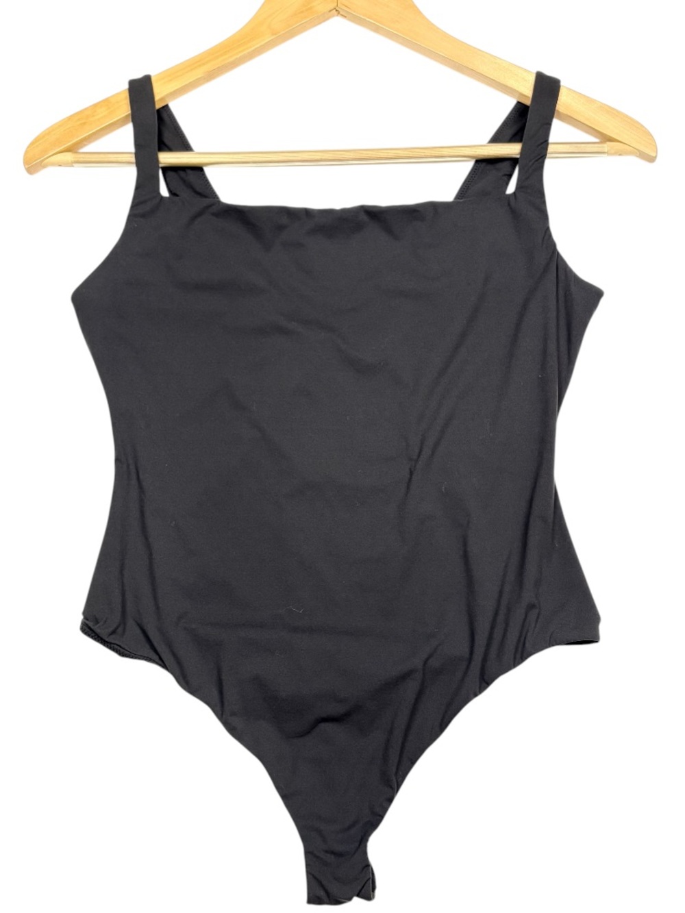Skims Fits Everybody Square Neck Bodysuit Black Size L Capsule Minimalist Club